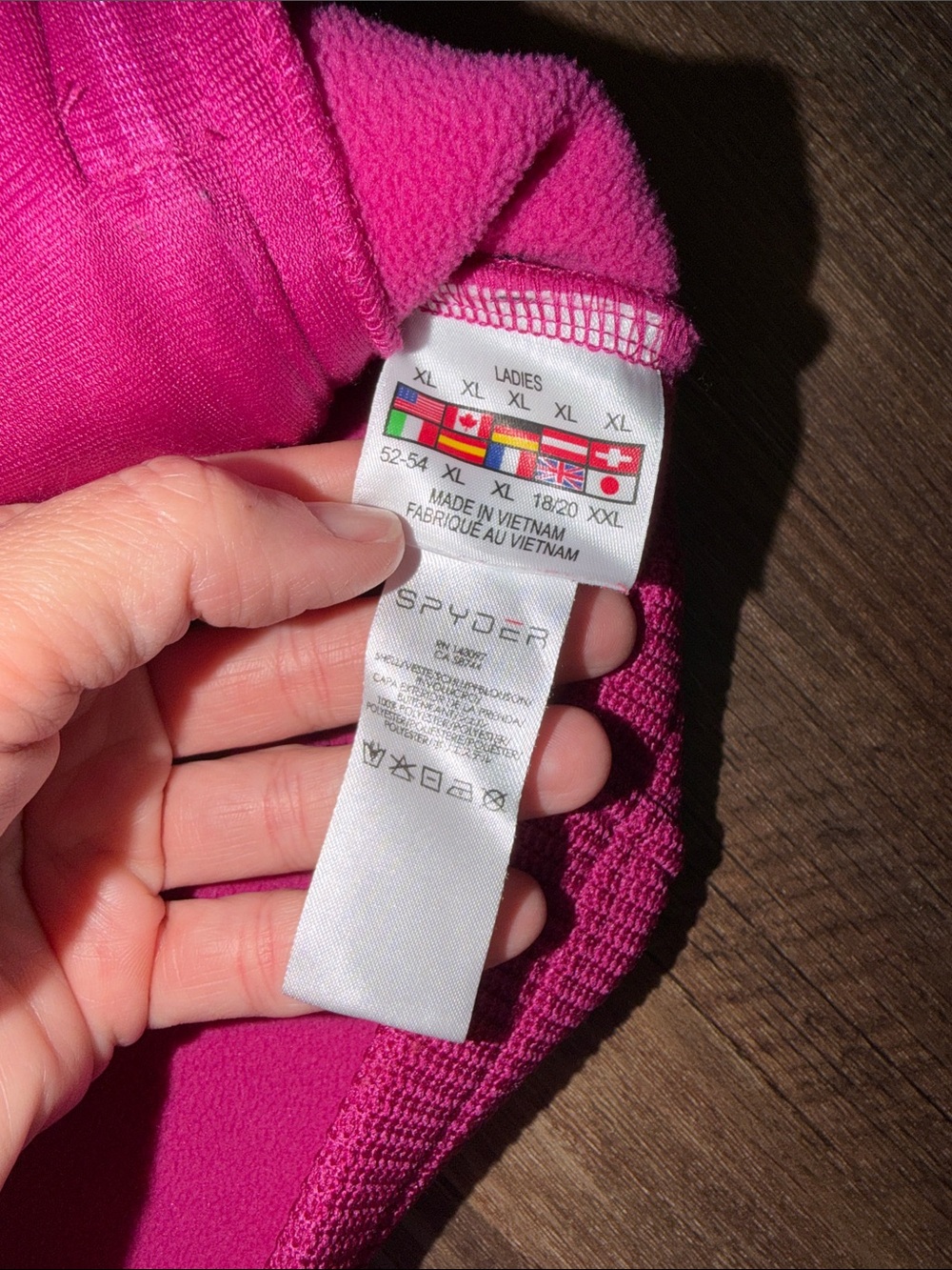 Women’s Spyder Core Sweater Jacket size XL Fuschia EEUC - Picture 6 of 7
